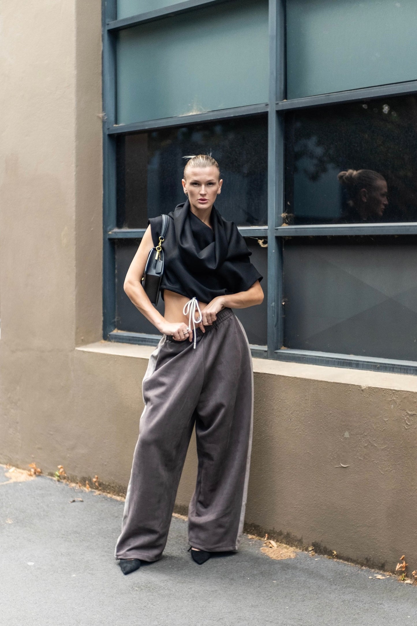 W25 Wide-Leg Sweatpants Ash